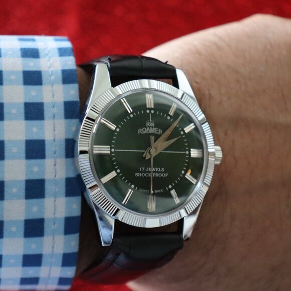 Vintage Roamer Swiss-made, professionally refurbished: 17‑jewel Manual-Wind - Picture 4 of 8